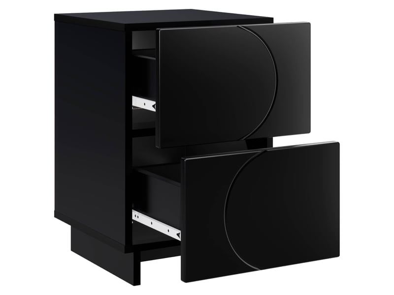 Table de chevet - cabinet de chevet - table de nuit 2 pièces noir 33,5 x 34,5 x 50 cm - Conforama B