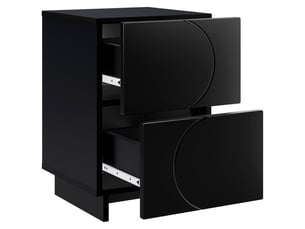 Table de chevet - cabinet de chevet - table de nuit 2 pièces noir 33,5 x 34,5 x 50 cm