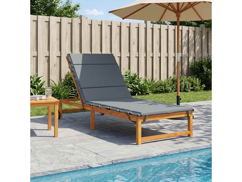  Coussin de transat, coussin pour bain de soleil gemert 100 % polyester bleu 200 x 80 x 3 cm cf56119  - Conforama B