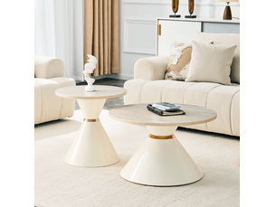 Table basse rond(e) coloris bicolore <strong>HAUSS SPOLE</strong> <strong></strong>