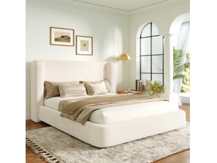 Lit 2 places 180x200 cm WISHDOR   coloris beige