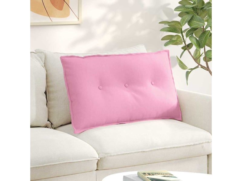 Coussin de dos, coussin de dossier rose 80 x 19 x 50 cm tissu cf54988 - Conforama B