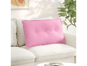Coussin de dos, coussin de dossier rose 80 x 19 x 50 cm tissu cf54988