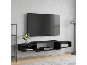 Meuble tv coloris noir 140 cm <strong></strong>  <strong></strong>