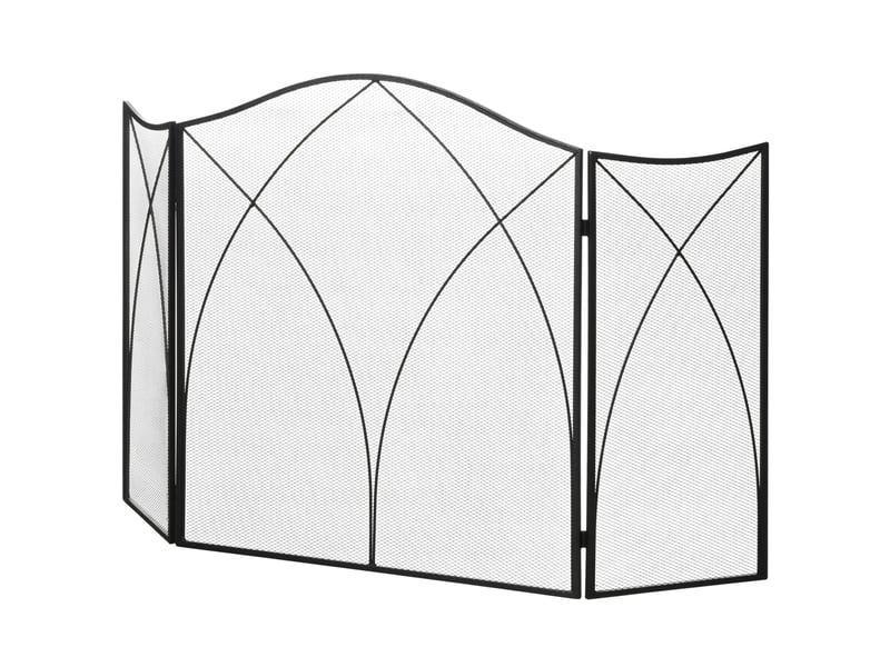  Pare-étincelles métallique pliable en 3 parties pour cheminée, 108 x 24 x 76 cm, noir  - Conforama B