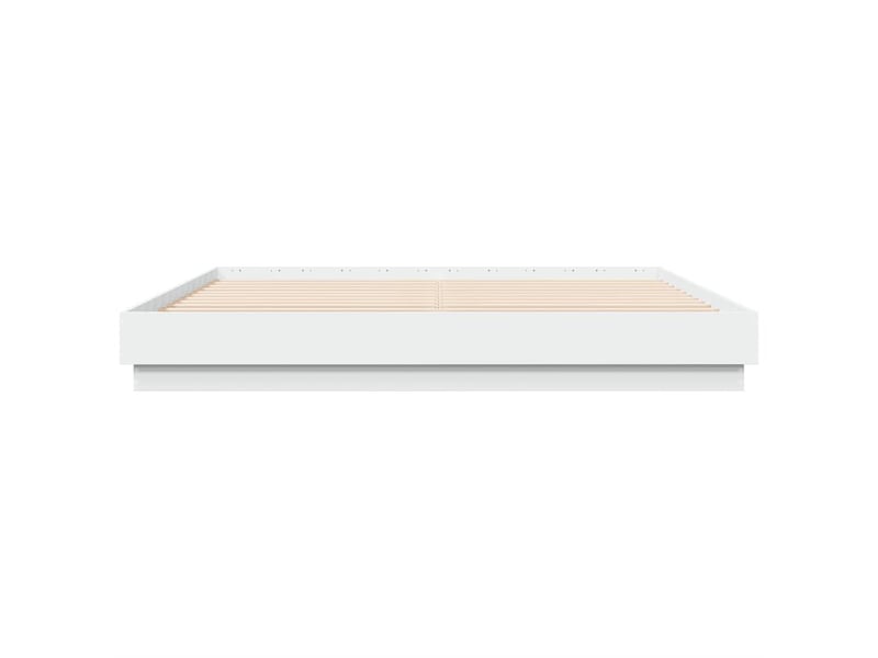  Lit double- lit adulte -  cadre de lit sans matelas blanc 200x200 cm  - Conforama C