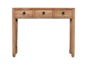 Console en bois beige 105x27x86 cm h