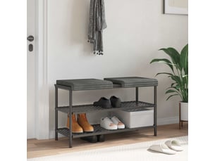 Lot de 2 coussins de banc, coussins d'assise, coussins pour chaisecanapé velours côtelé en peluche gris clair cf52529