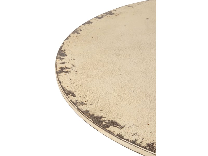  Table de jardin ronde naïs 123cm blanc cassé  - Conforama B