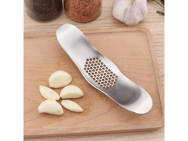  Presse-ail en acier inoxydable 304, ustensile de cuisine portable pour chefs, facile à nettoyer, passe au lave-vaisselle  - Conforama D