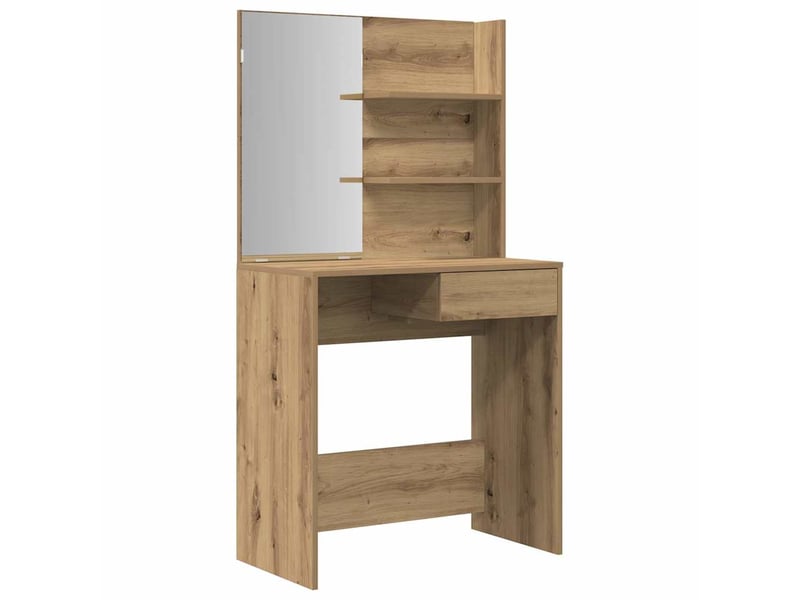  Ensemble de coiffeuse chêne artisanal bois ingénierie shl84725  - Conforama D
