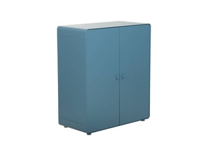 Commode armoire métal 2 portes bleu - tribeca