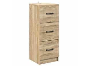Armoire de rangement bureau, armoire à tiroirs chêne sonoma 33 x 34,5 x 87 cm