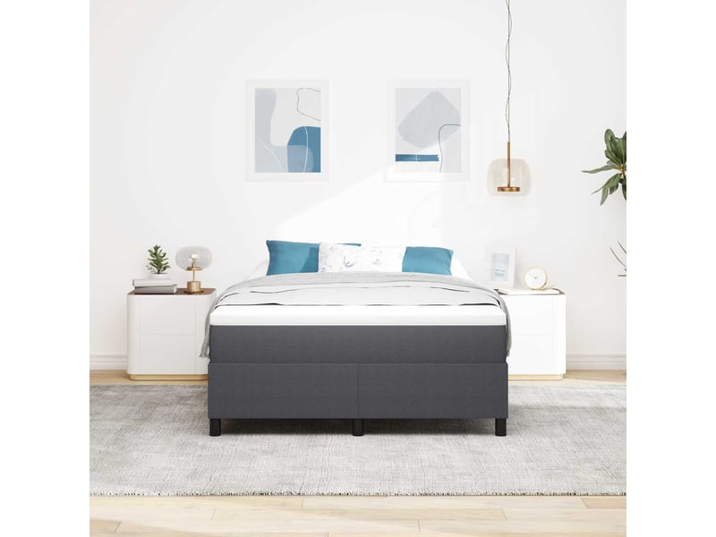  Lit double- lit adulte -  cadre de lit plateforme gris foncé 140 x 200 cm  - Conforama B