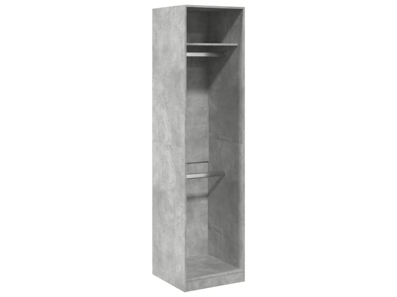  Garde-robe chambre, armoire de rangement gris béton 50x50x200 cm aggloméré shl54387  - Conforama A