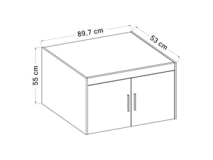 Surmeuble armoire storicos 2 portes chêne sonoma 90x55x53 cm