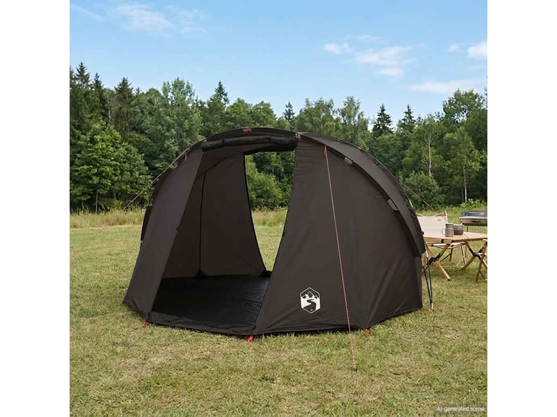 Tente de pêche, tente de camping 5 personnes marron imperméable shl3130  - Conforama B