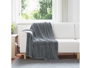 Plaid canapé gris foncé 130x150 cm 0.51 kg polaire