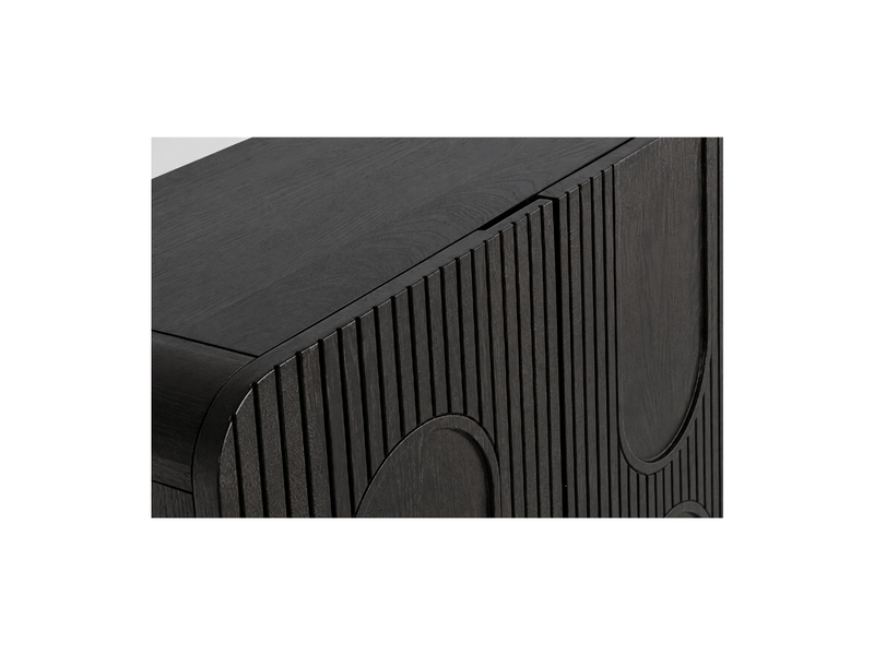  Buffet manguier noir 4 portes 180 cm mira  - Conforama C