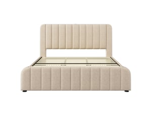 Lit avec rangement 180x200 cm WISHDOR   coloris beige