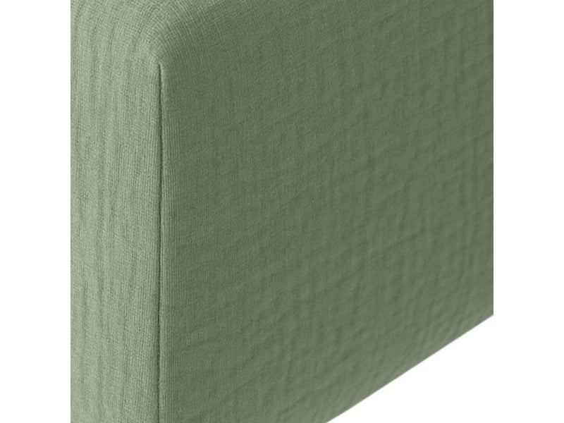  Drap housse 180x200 cm gaze de coton lavé vert givrée PD23564 - Conforama B