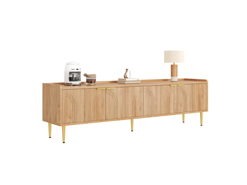  Meuble tv naturel 170 cm mdf meuble tv naturel - Conforama A