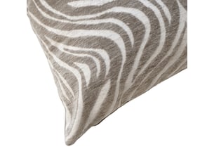 Coussin décoratif carré en velours jacquard à motif zébré 40x40 cm