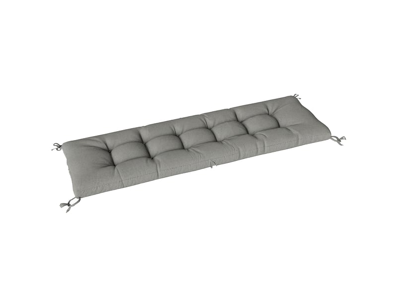  Coussin de palette amovible avec sangles de fixation, compatible avec la plupart des chaises longues, 198 x 65 x 13 cm, gris clair  - Conforama A