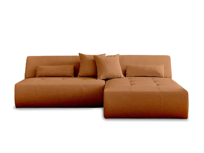 Onyx - canapé modulable d'angle réversible 4 places - en tissu - lisa design - rouille ONYX - Conforama A