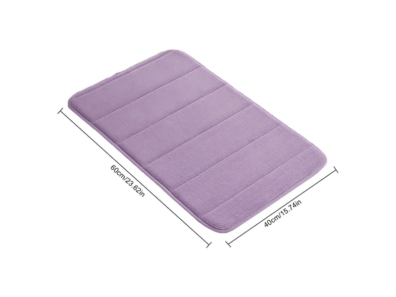  Tapis de bain en velours corail antidérapant - kaki  - Conforama E