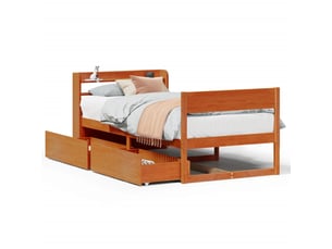 Lit simple 100x200 cm coloris marron