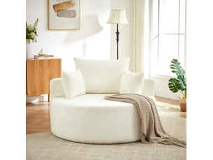 Fauteuil fixe VIVRYN Tissu beige