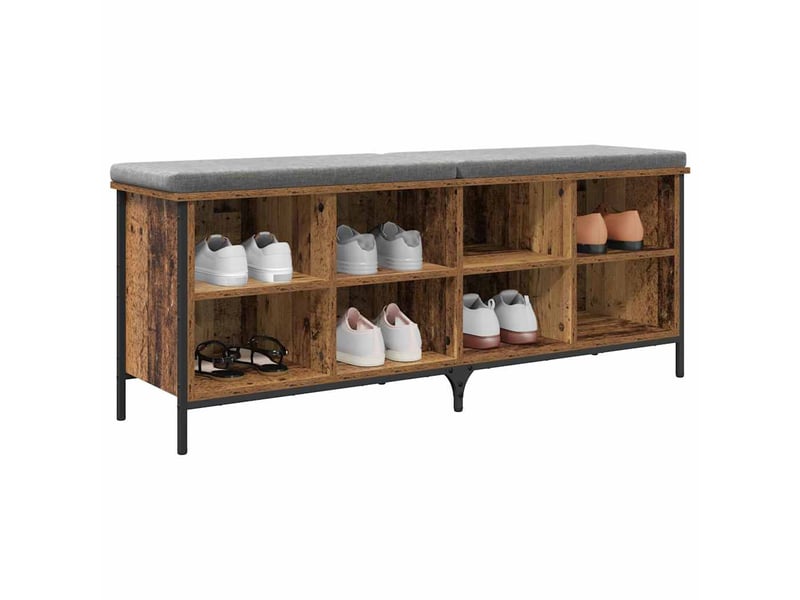  Banc à chaussures, meuble à chaussures 131x35x50 cm bois d'ingénierie et fer shl2530  - Conforama C