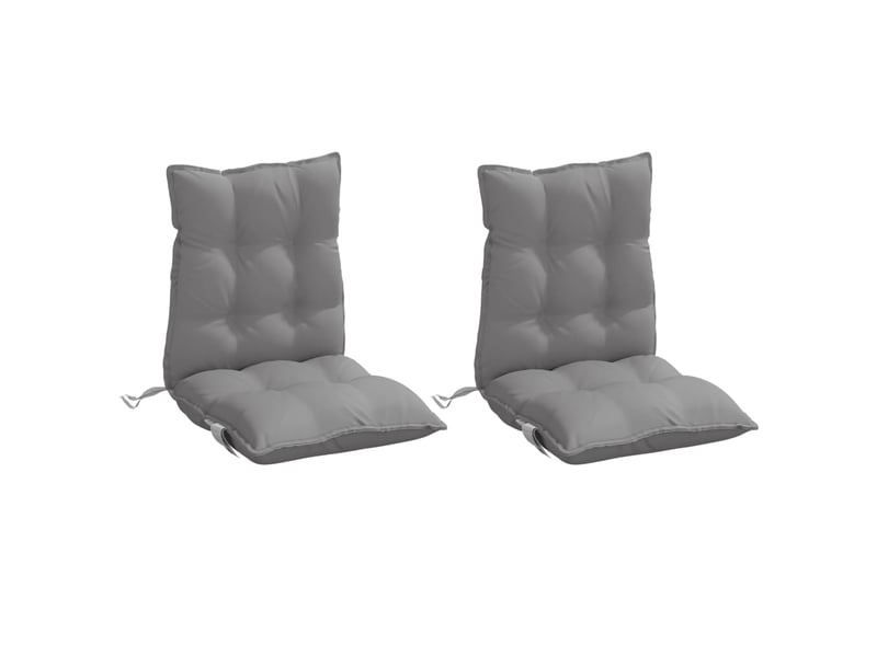  Lot de 2 coussins d'extérieur, coussins de chaise gris 100 x 50 x 7 cm cf56393  - Conforama C