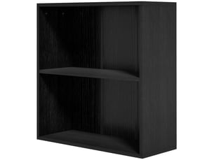 Bibliothèque étagère de rangement avec 2 compartiments et étagère réglable, 60 x 24 x 63 cm, noir