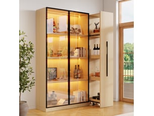 Bibliotheque coloris  bois clair  <strong>MIVRAY </strong> <strong></strong> - 110.5 cm x 160 cm