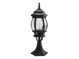 Lanterne de muret extérieur fabrilamp caelum noir, 1 x e27, ip44, 49 x 16 x 16 cm