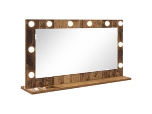 Miroir rectangulaire à fixer coloris marron <strong></strong> <strong></strong> - 80 cm x 45 cm