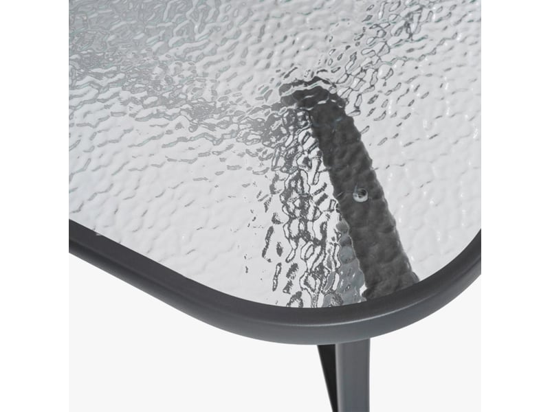  Ensemble de mobilier de jardin avec 6 chaises et table en verre et  - Conforama E