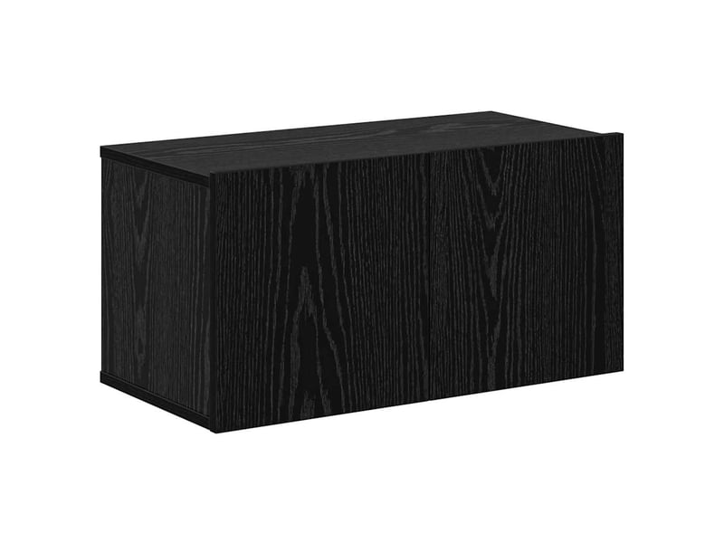  Meuble tv - banc tv - meuble de rangement mural 4 pcs chêne noir bois d'ingénierie  - Conforama E