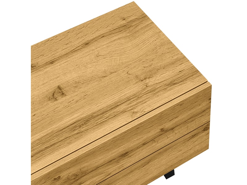  Meuble tv design moderne - 170x36,5x42 cm - trois portes - deux compartiments - pieds en métal en forme de u  - Conforama W