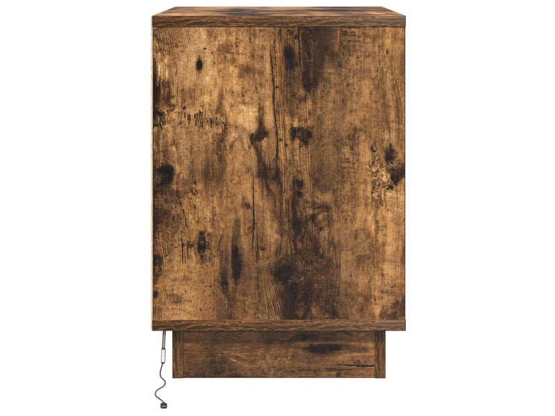  Table de chevet - cabinet de chevet - table de nuit 2 pc chêne fumé 50 x 34,5 x 50 cm.  - Conforama C