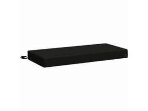Coussin de banc, coussin d'assise, coussin de canapé soest 100 % polyester noir 60 x 40 x 8 cm cf53446