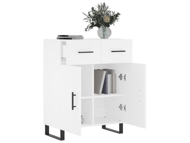  Buffet - bahut - meuble de rangement blanc 69,5x34x90 cm bois d'ingénierie  - Conforama D