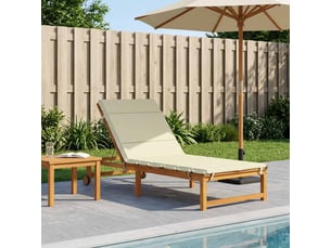 Coussin de transat, coussin pour bain de soleil gemert 100 % polyester crème 200 x 80 x 3 cm cf56146