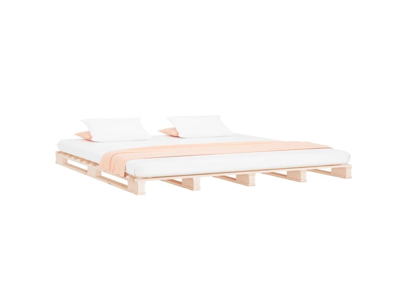 Lit double- lit adulte - lit de palette 200x200 cm bois de pin massif - Conforama B