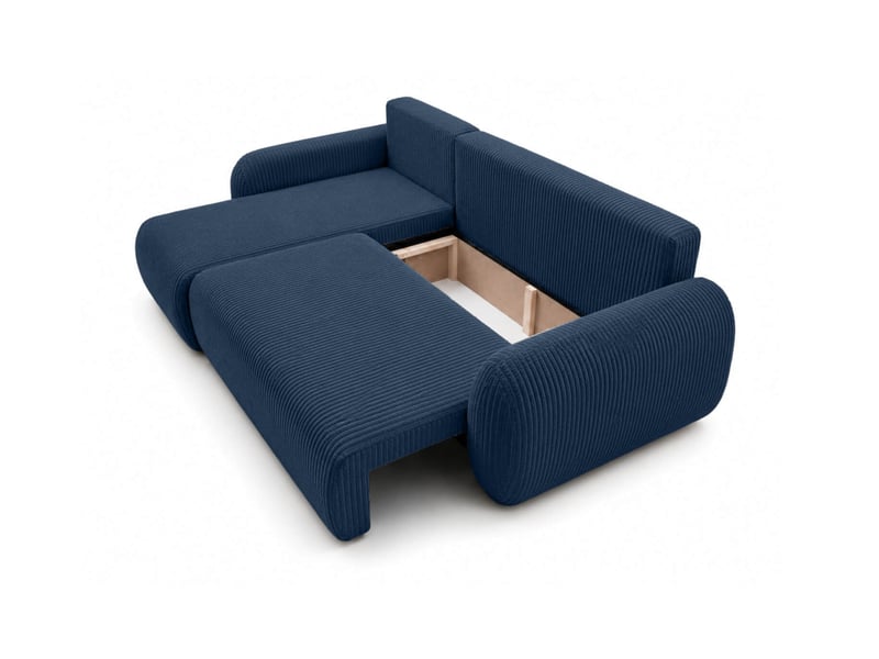  Alya - canapé d'angle convertible et réversible 3 places en velours côtelé  - Conforama D