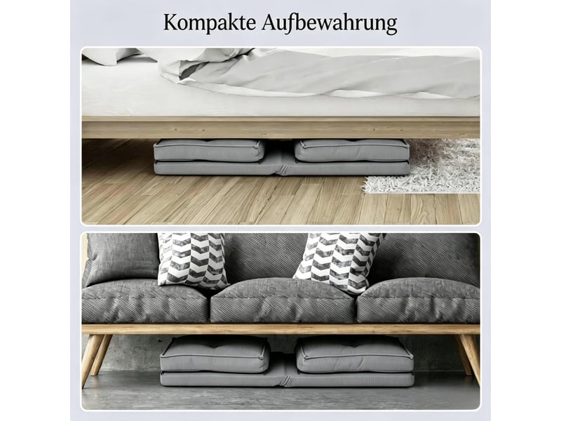  Fauteuil de sol convertible pliable en velours gris 59 x 69 x 68 cm T5828P563316 - Conforama D