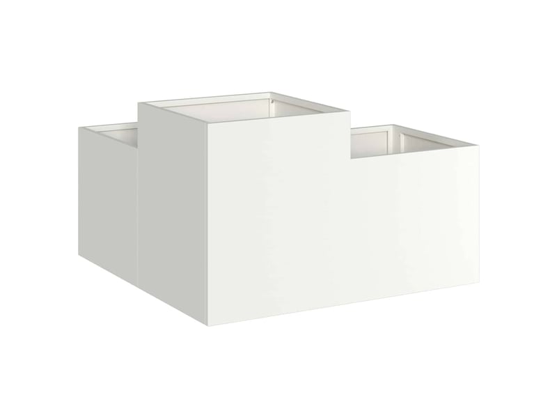  Jardinière - cache-pot de jardin blanc 100 x 100 x 48 cm acier  - Conforama E