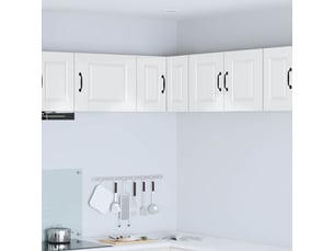 Meuble mural de cuisine, armoire d'angle cuisine porto blanc brillant 57x57x40cm